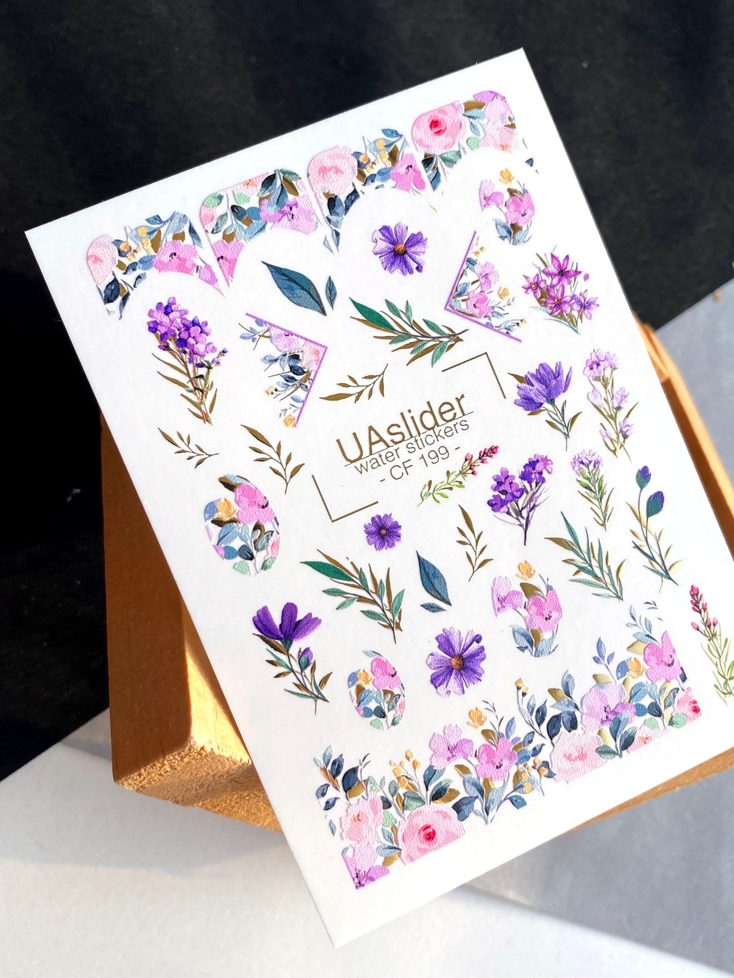 Nagel Wasserabziehbild CF-199 | Nagel Wasserabziehbilder | Sanfte florale & botanische Muster