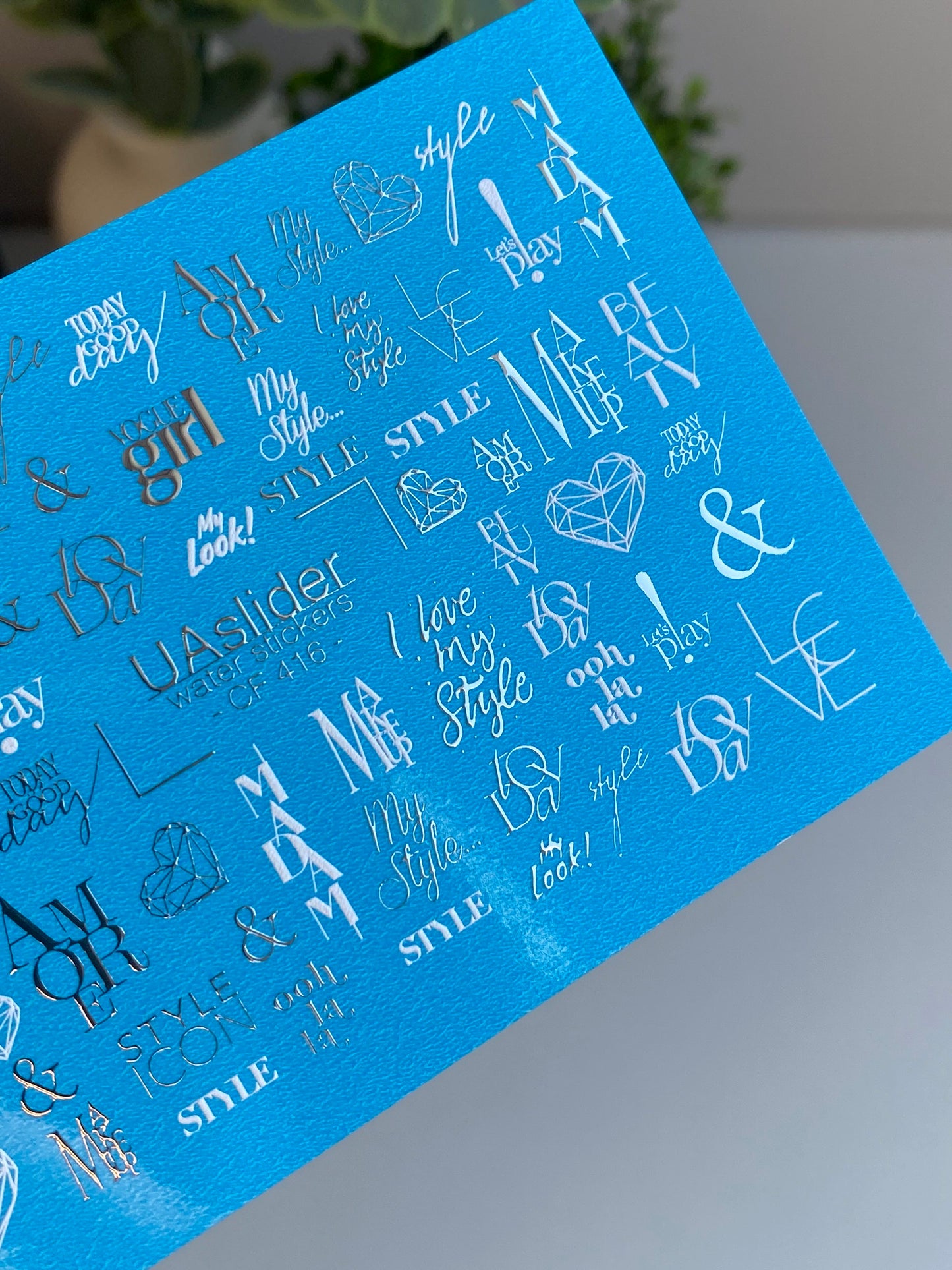 Nagel Wasserabziehbild CF-416 | Modische Zitate Wasserfolien Nagelabziehbilder | Stilvolle Schriftzug Nagelkunst