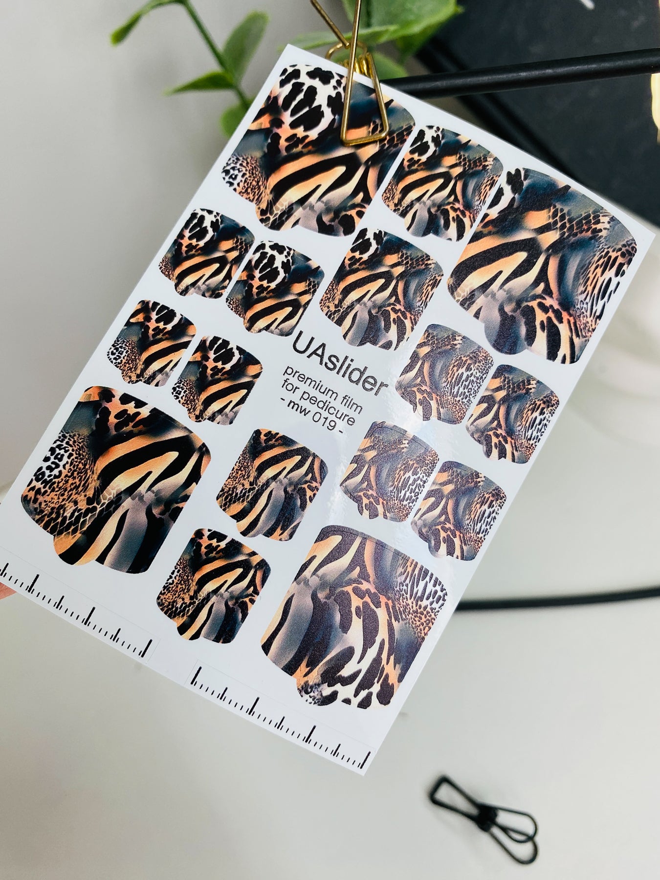Pedicure nail wrap films mw-019
