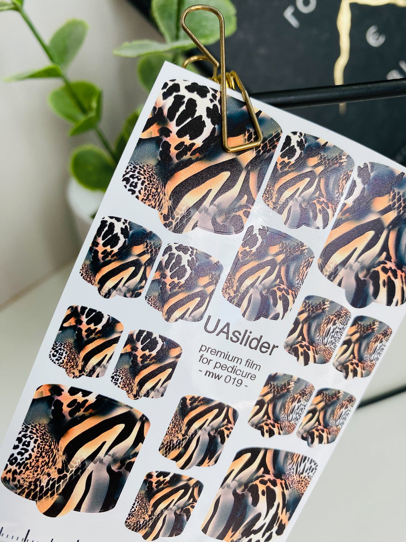 Pedicure nail wrap films mw-019