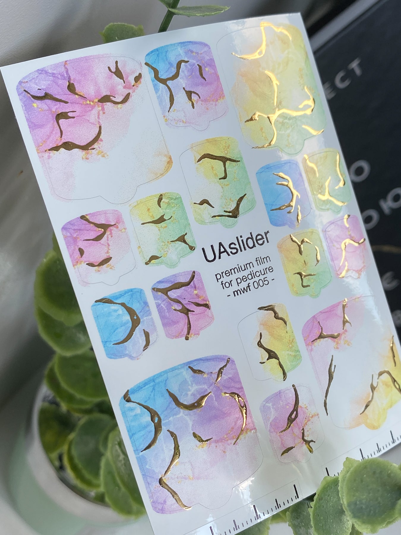 Pedicure nail wrap films mwf-005