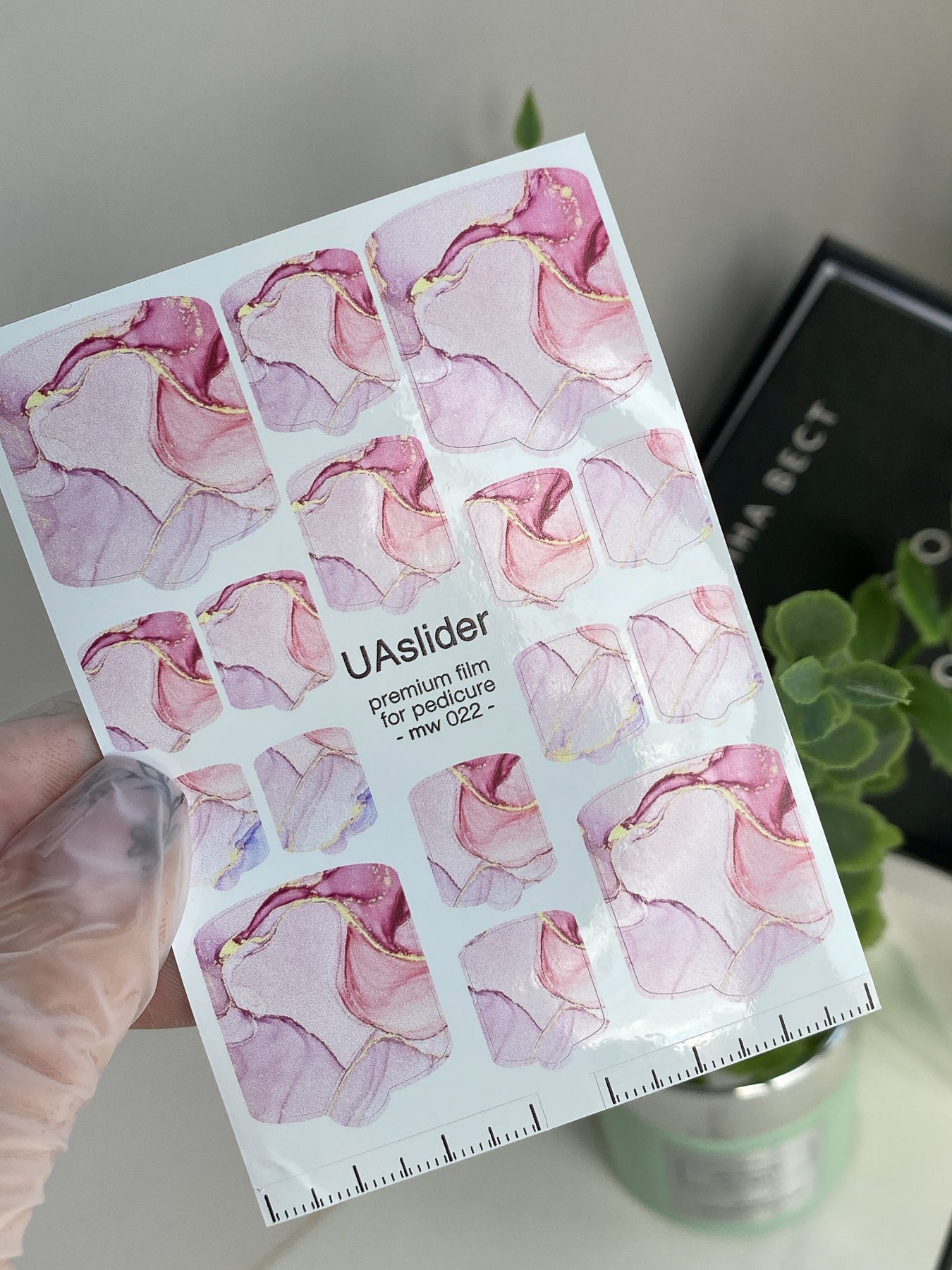 Pedicure nail wrap films mw-022