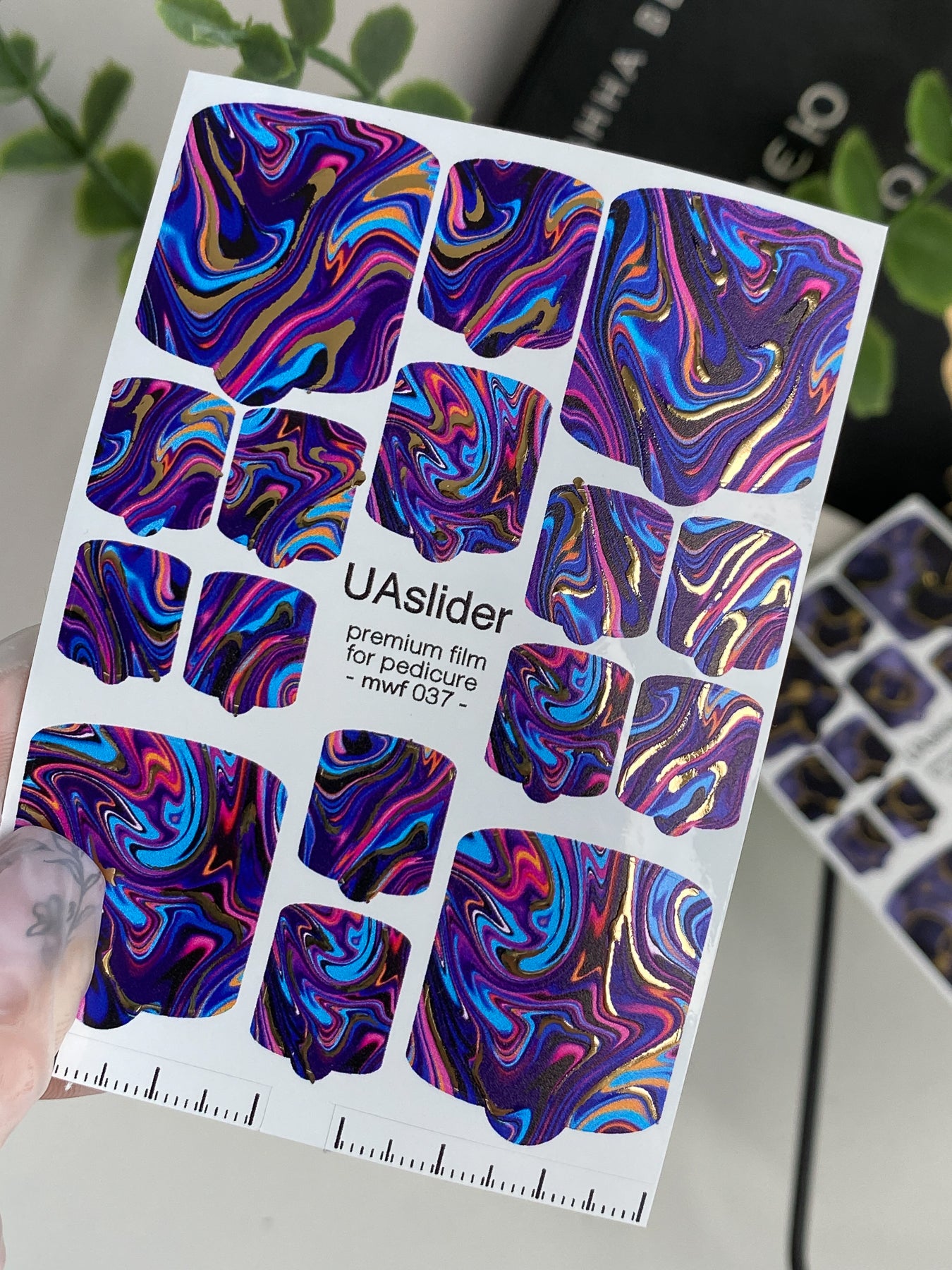 Pedicure nail wrap films mwf-037
