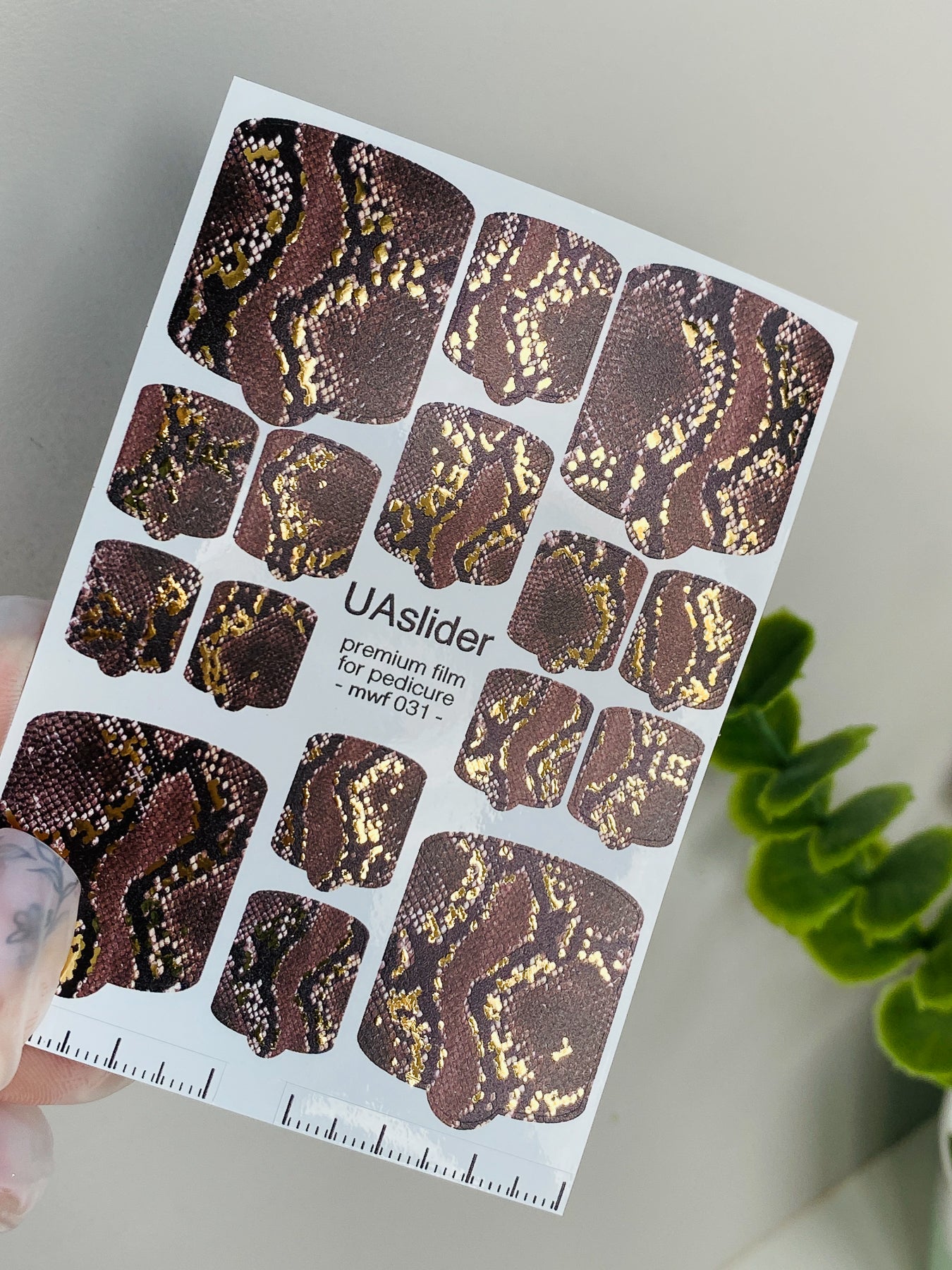 Pedicure nail wrap films mwf-031