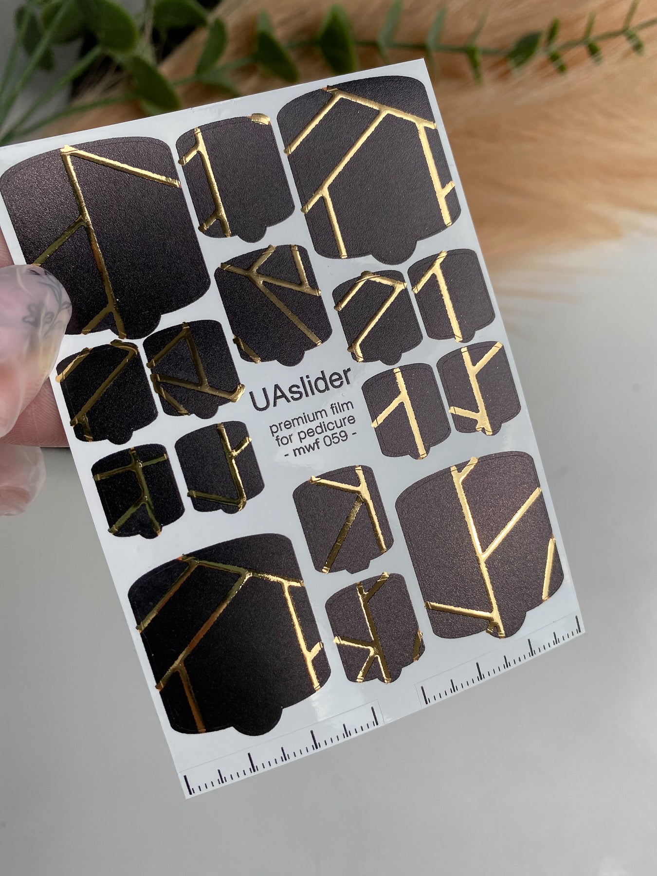 Pedicure nail wrap films mwf-059