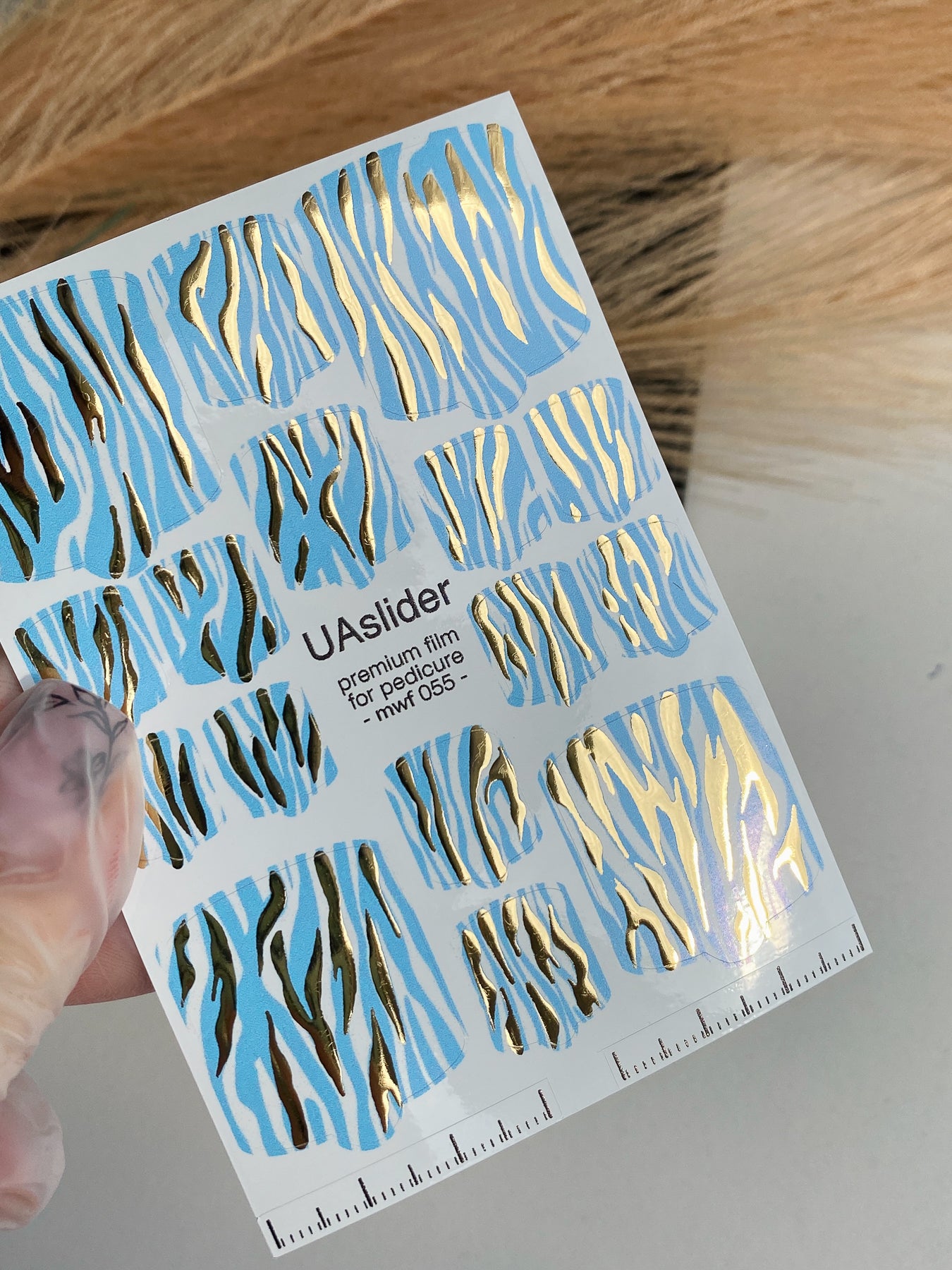 Pedicure nail wrap films mwf-055