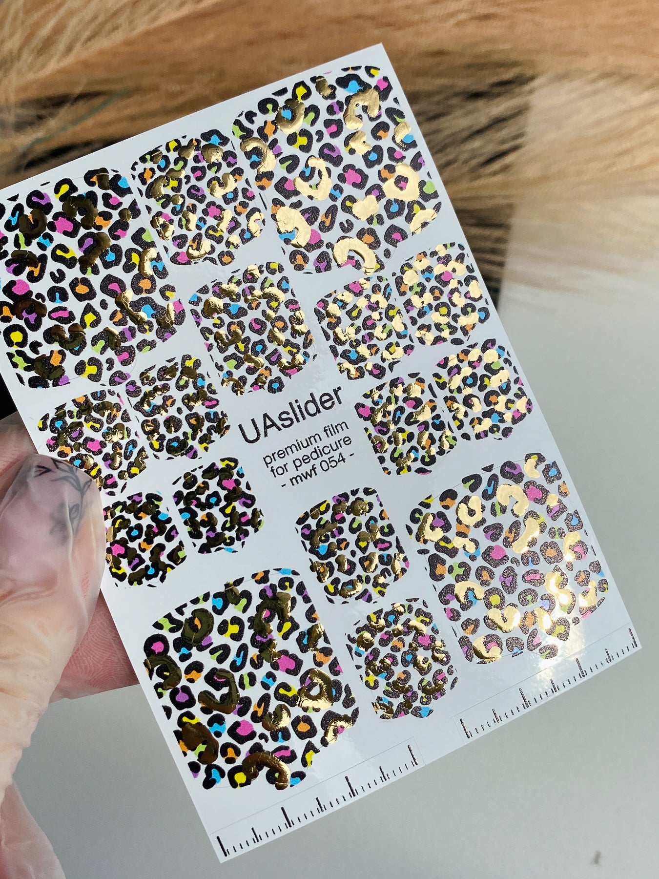 Pedicure nail wrap films mwf-054