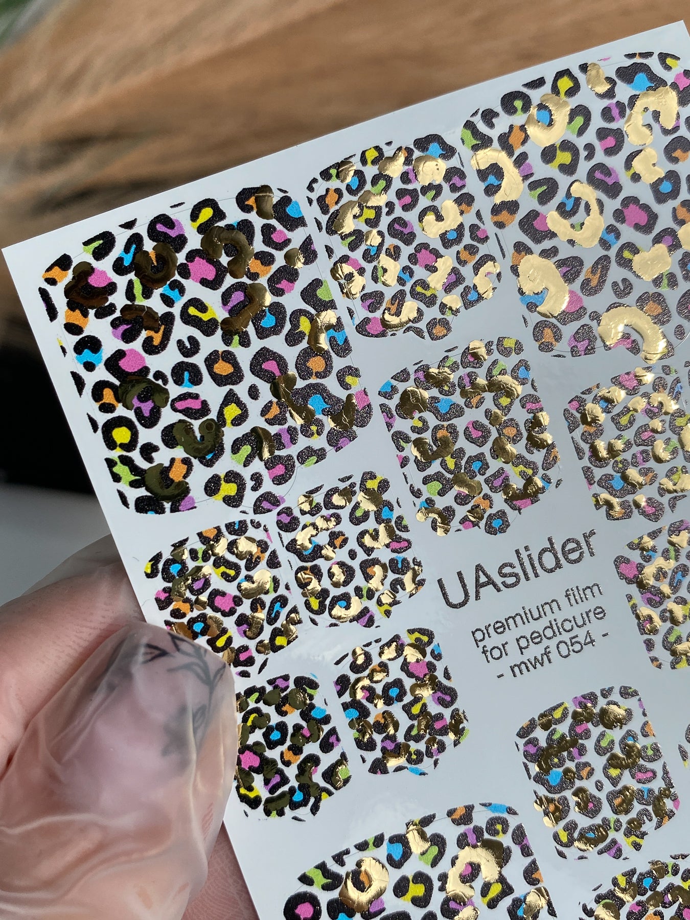 Pedicure nail wrap films mwf-054