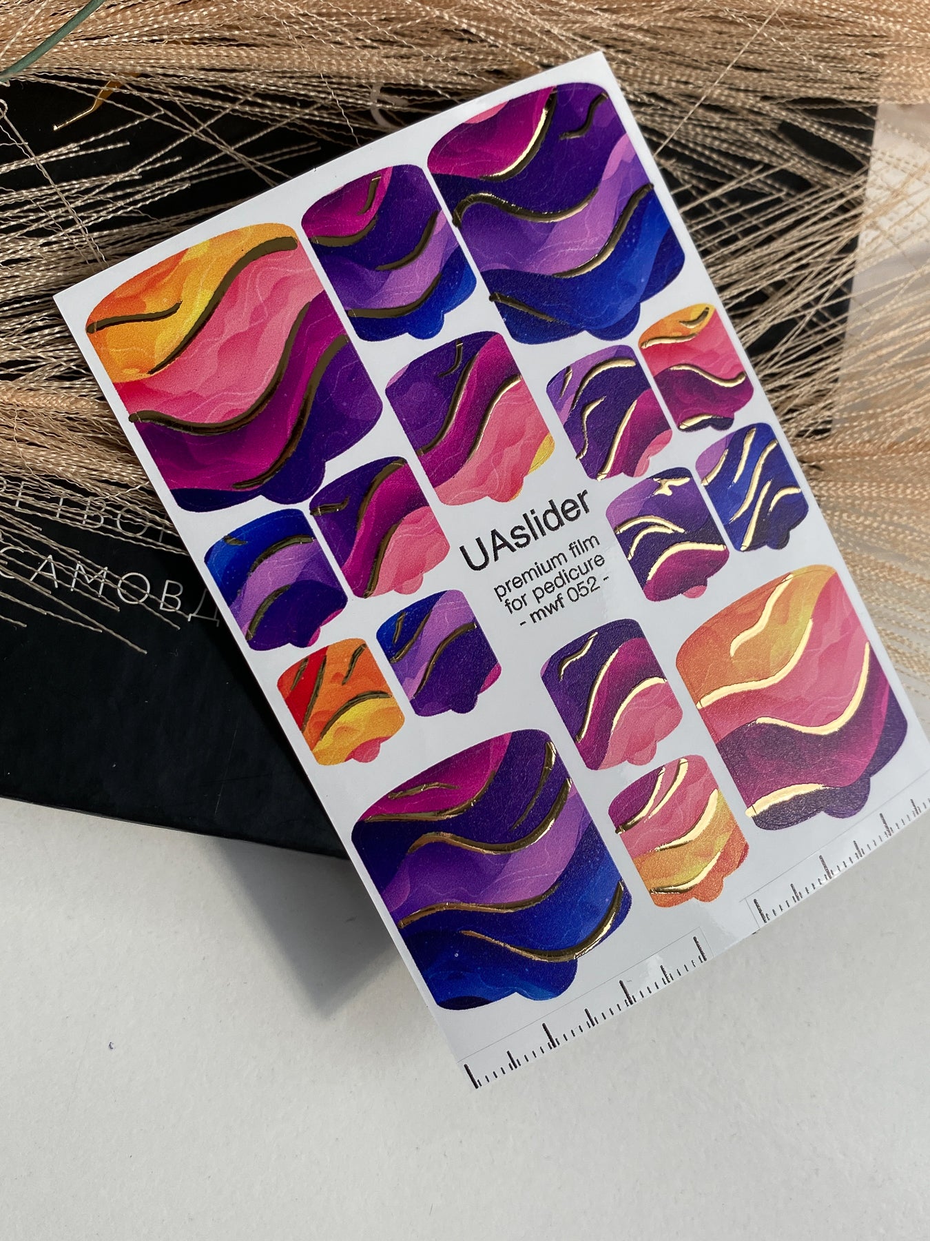 Pedicure nail wrap films mwf-052