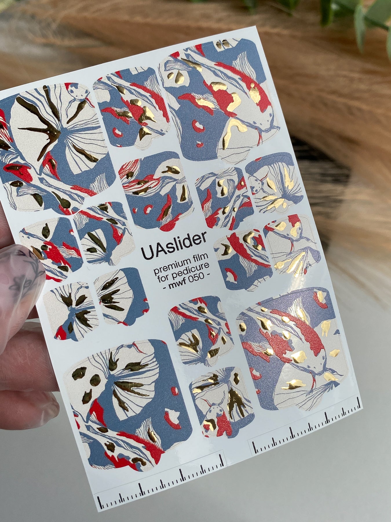 Pedicure nail wrap films mwf-050