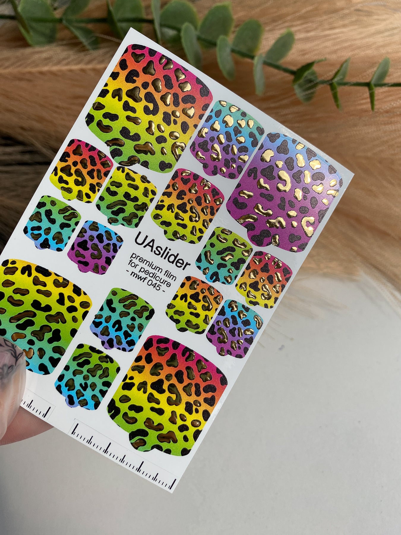 Pedicure nail wrap films mwf-045