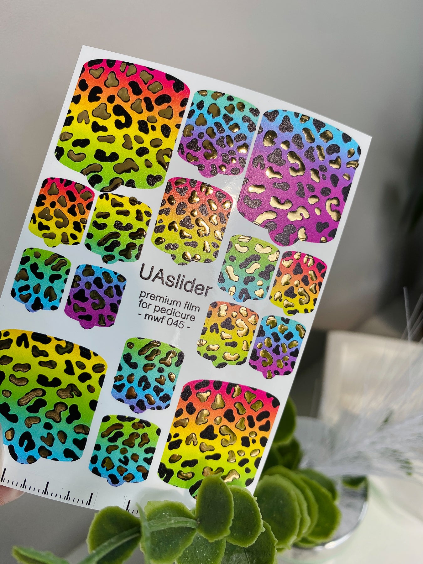 Pedicure nail wrap films mwf-045