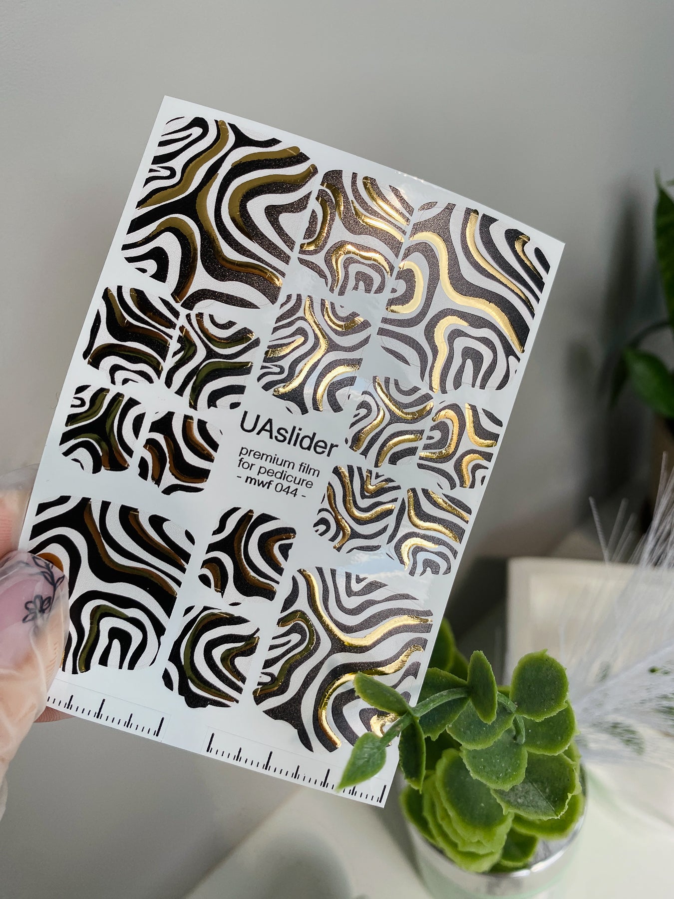 Pedicure nail wrap films mwf-044