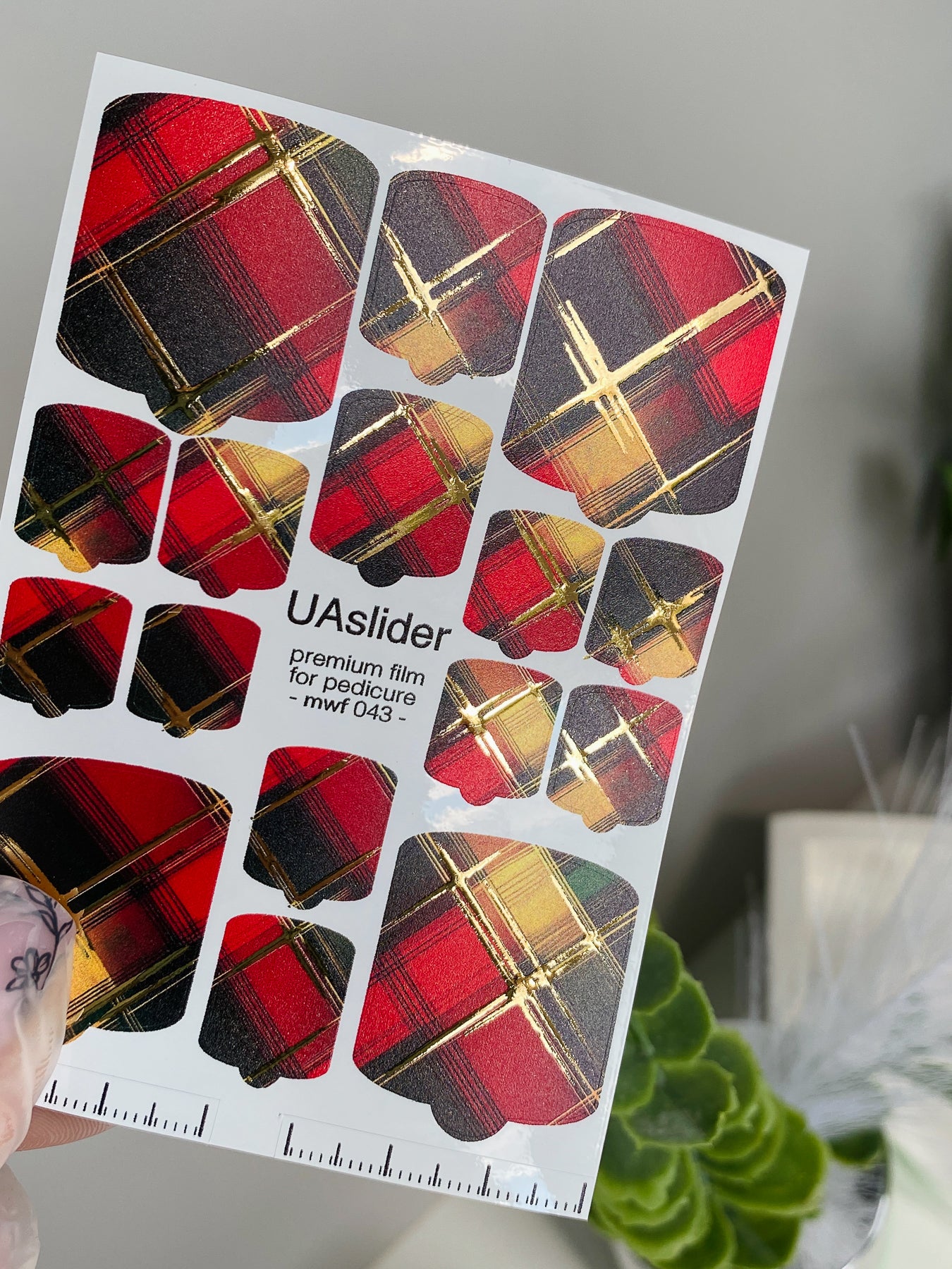 Pedicure nail wrap films mwf-043