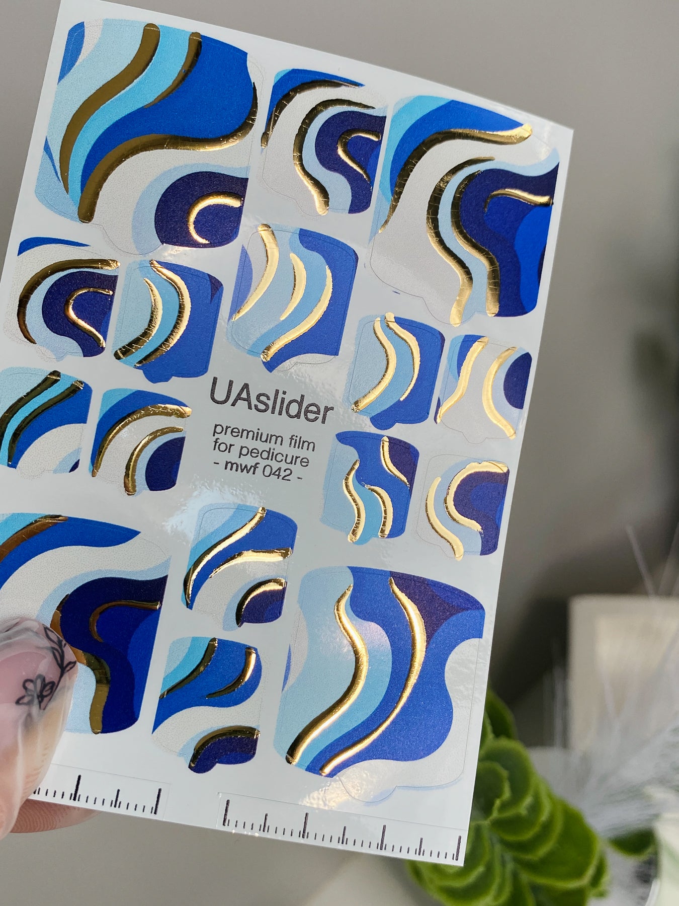 Pedicure nail wrap films mwf-042