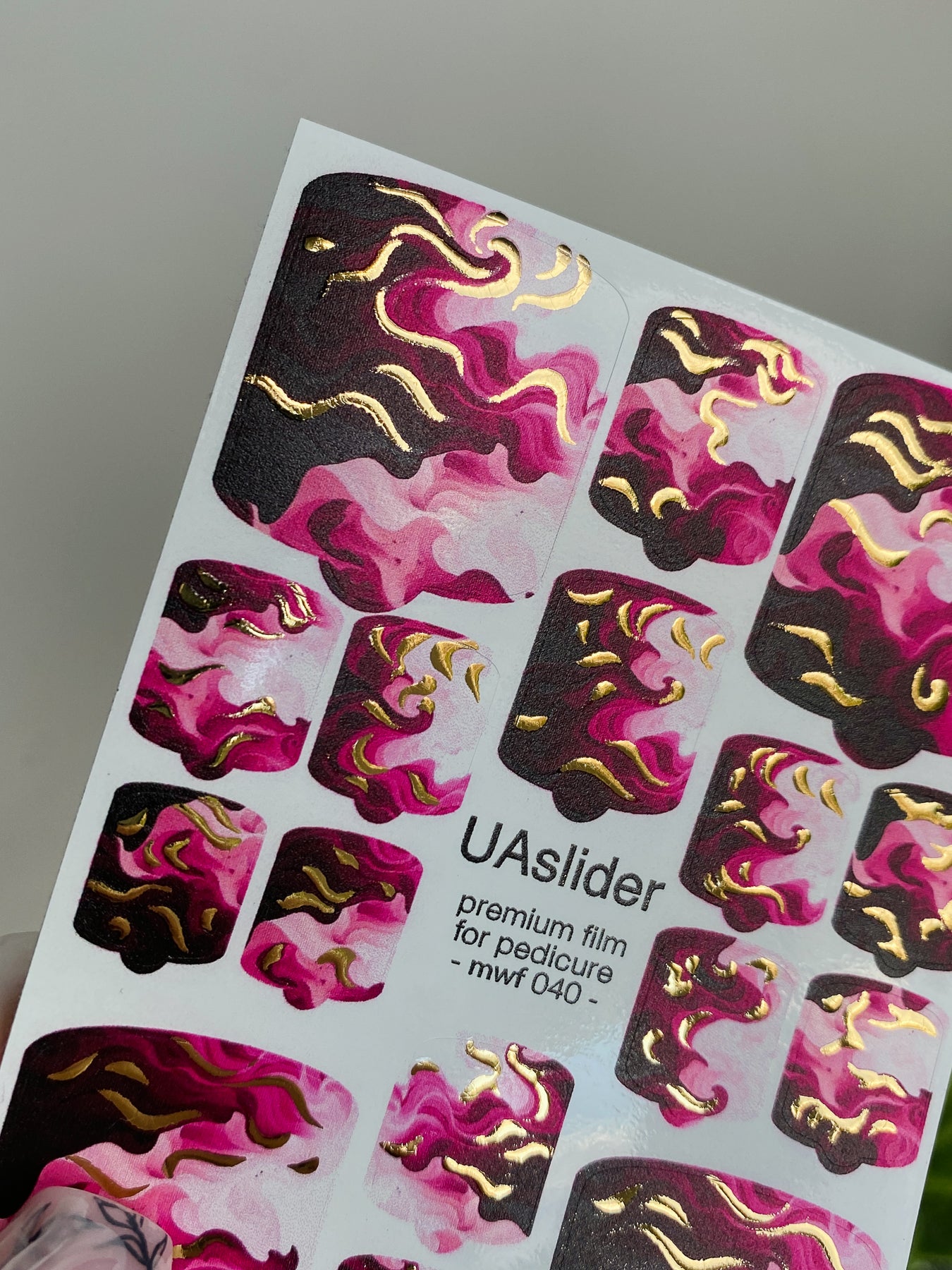 Pedicure nail wrap films mwf-040