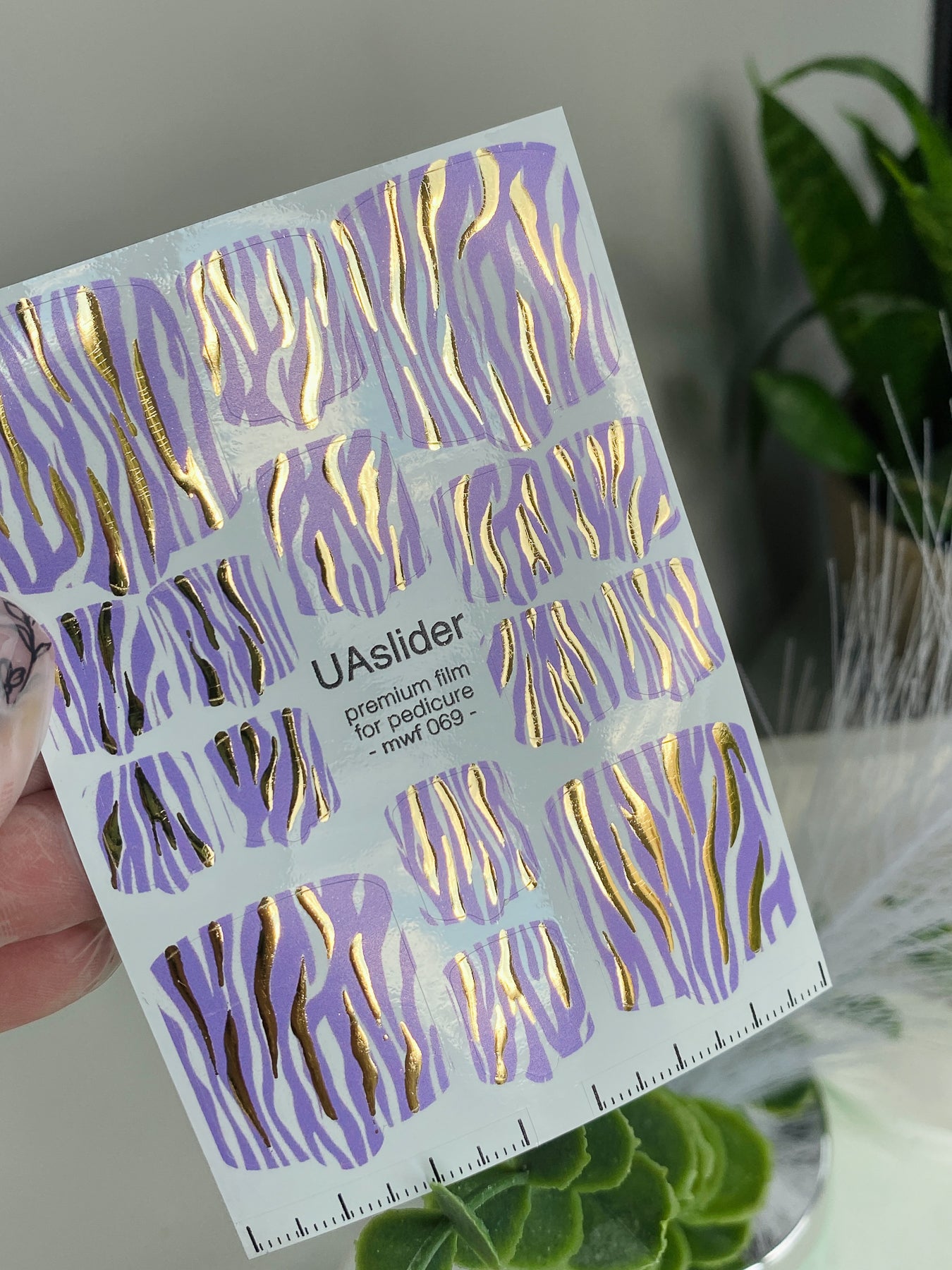 Pedicure nail wrap films mwf-069