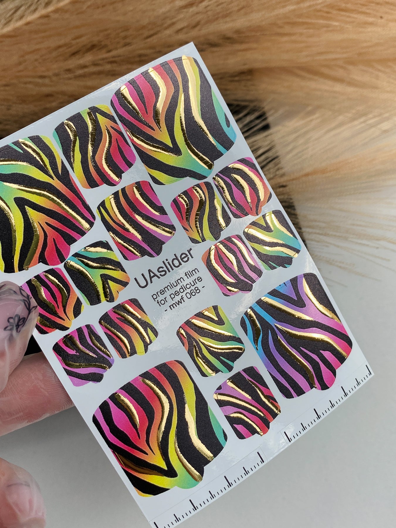 Pedicure nail wrap films mwf-068