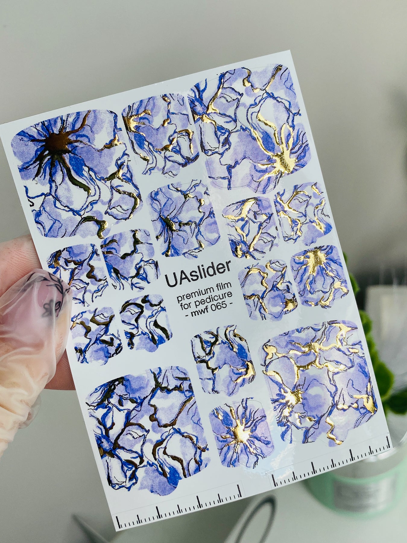 Pedicure nail wrap films mwf-065