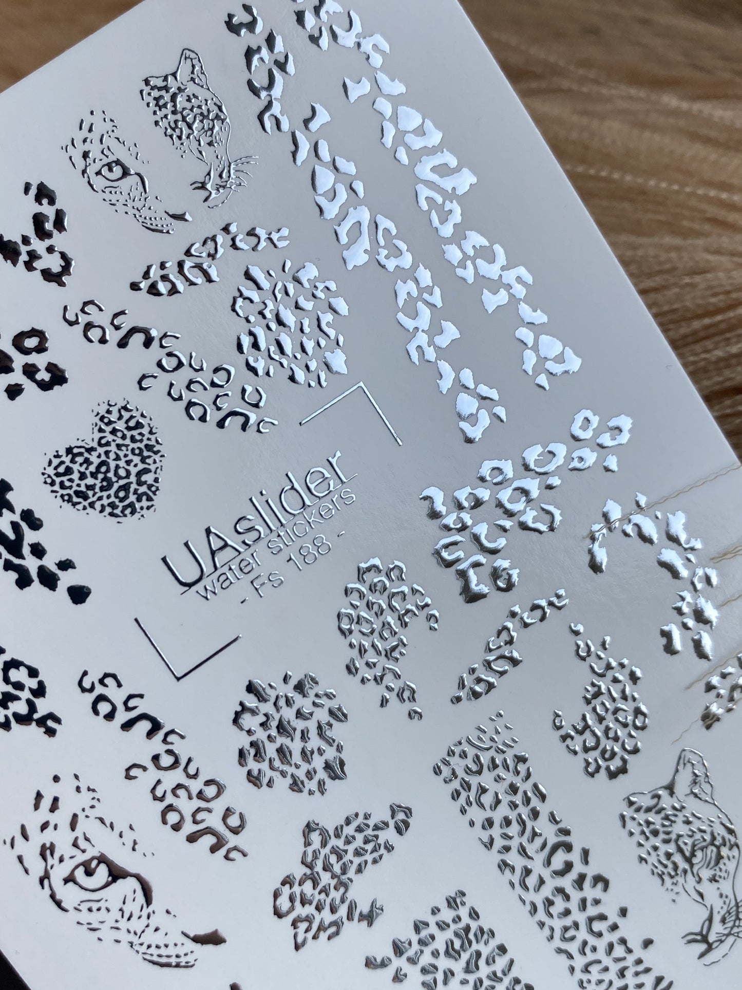 Nagel Wasserabziehbild Fs-188 | Wasserfolien Nagelabziehbilder Leopardenmuster | Tiermuster Design