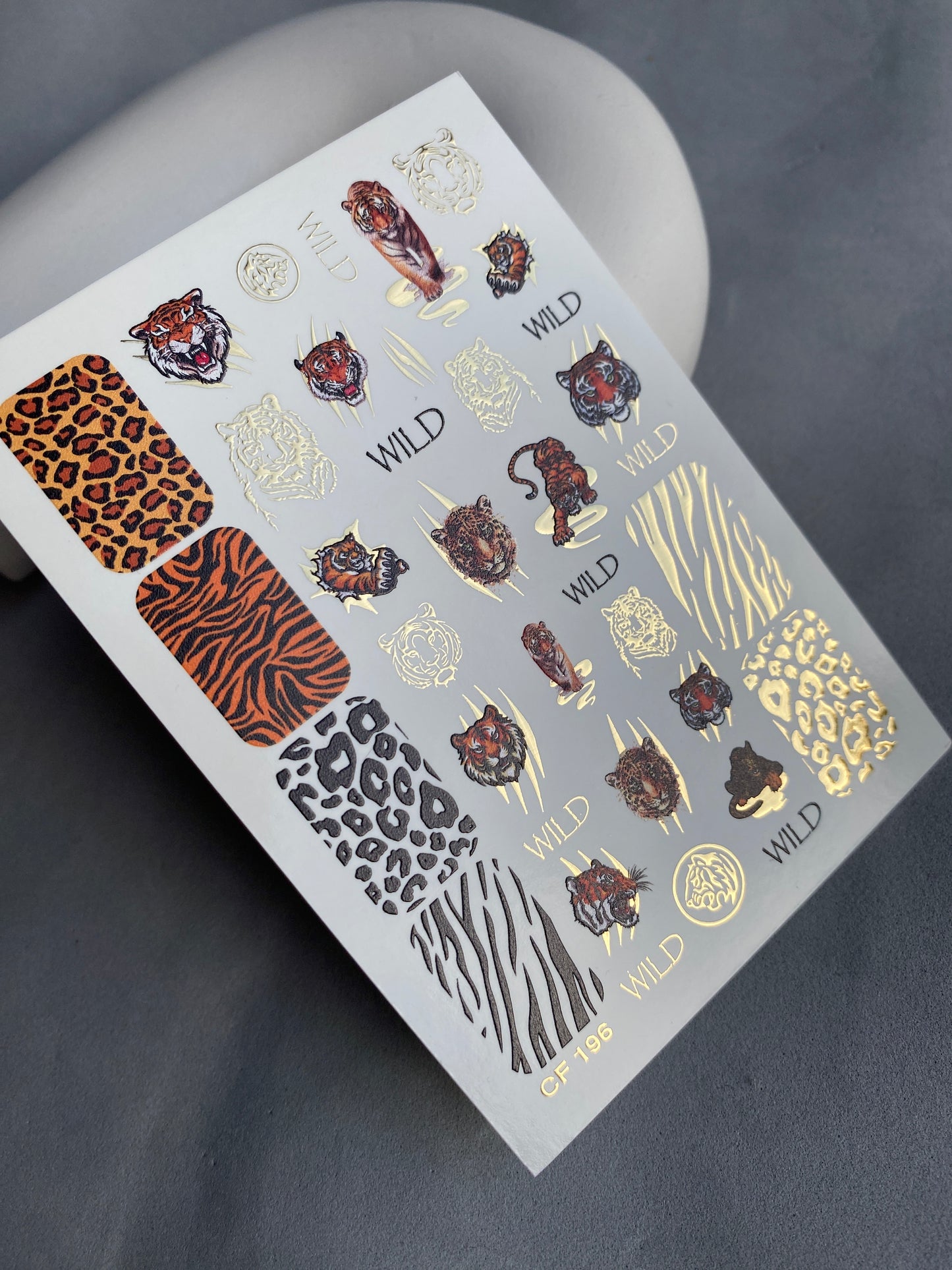 Nagel Wasserabziehbild CF-196 | Nagel Wasserabziehbilder | Wilde Tiere & Leopard-/Tigerdrucke