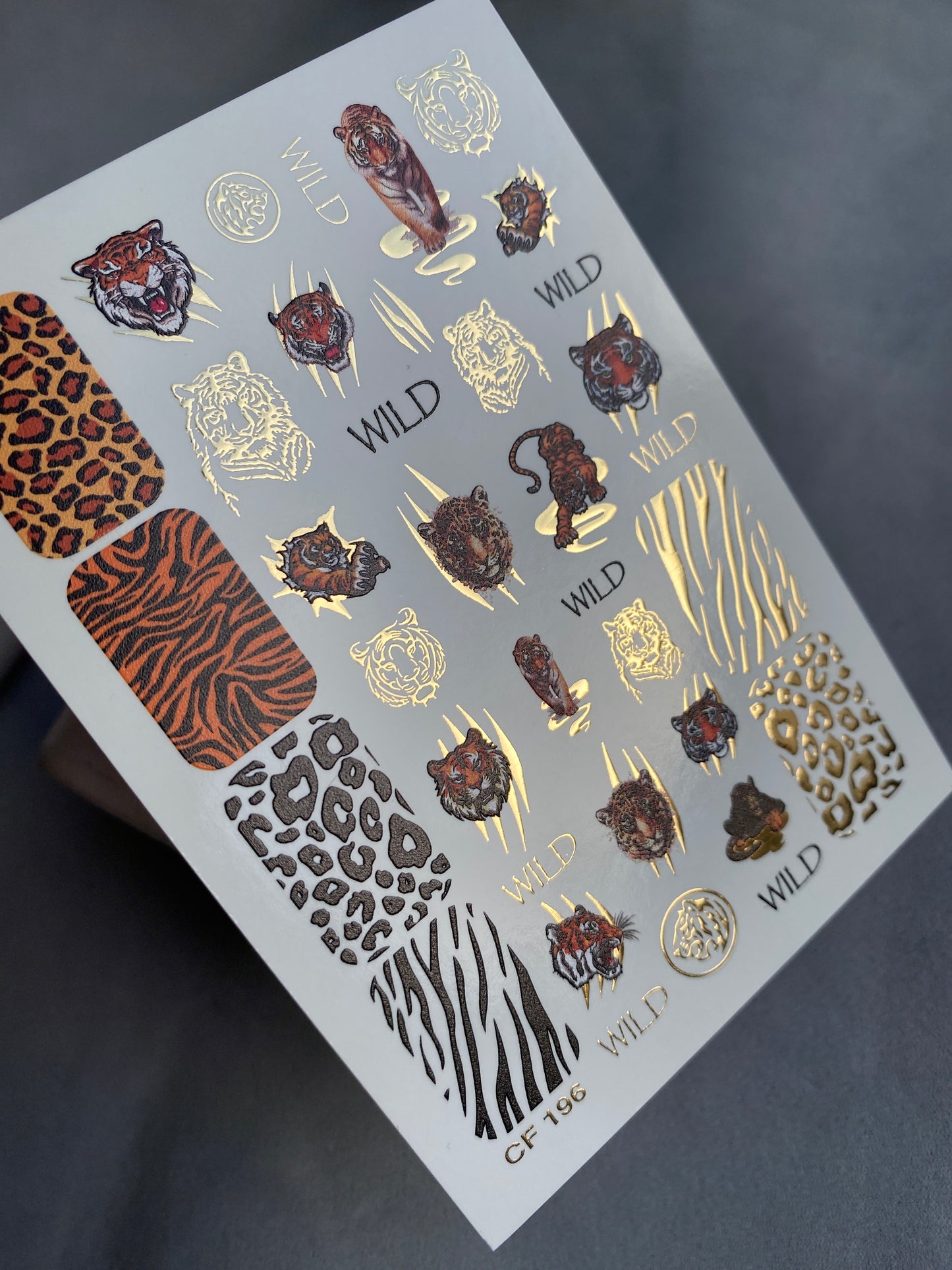 Nagel Wasserabziehbild CF-196 | Nagel Wasserabziehbilder | Wilde Tiere & Leopard-/Tigerdrucke