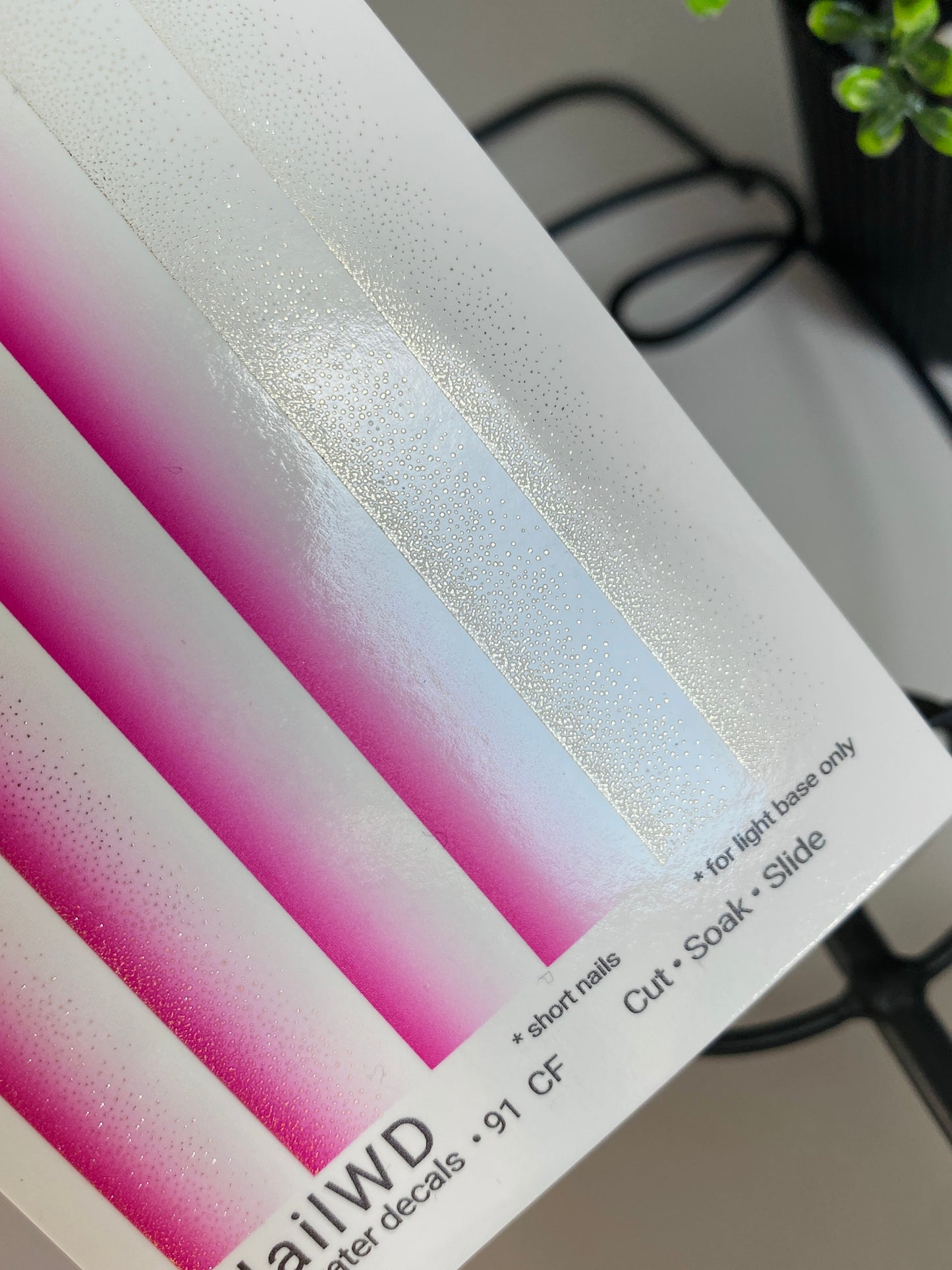 Nagel Wasserabziehbild 91 NailWD | Wasserfolien Nagelaufkleber Pink Ombre Verlauf | Französische Verblassende Nagelkunst