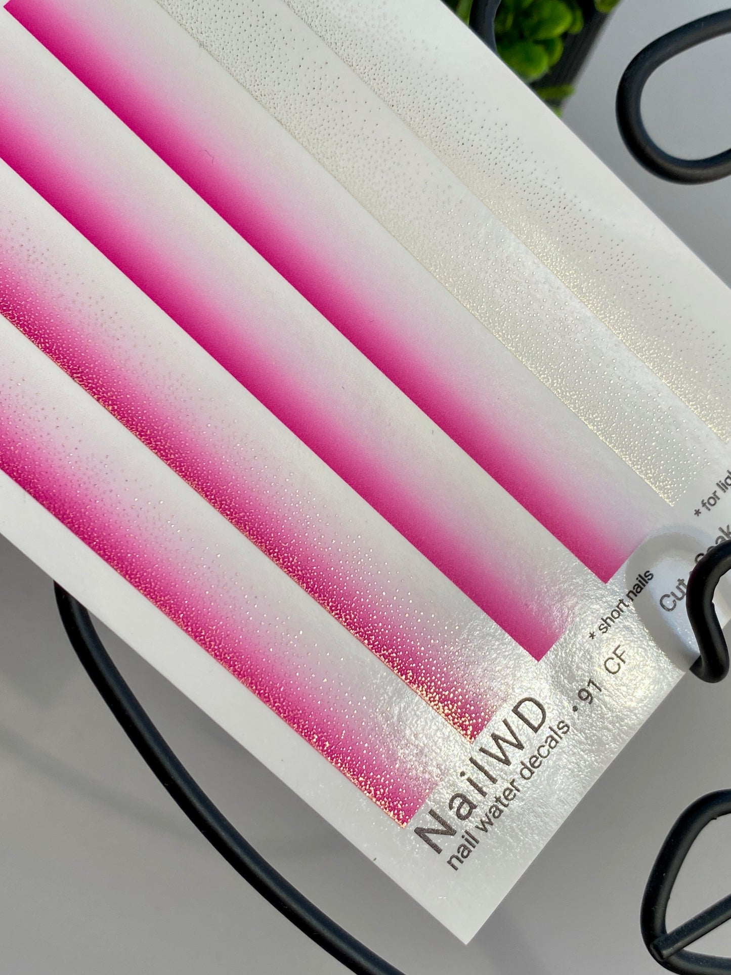 Nagel Wasserabziehbild 91 NailWD | Wasserfolien Nagelaufkleber Pink Ombre Verlauf | Französische Verblassende Nagelkunst