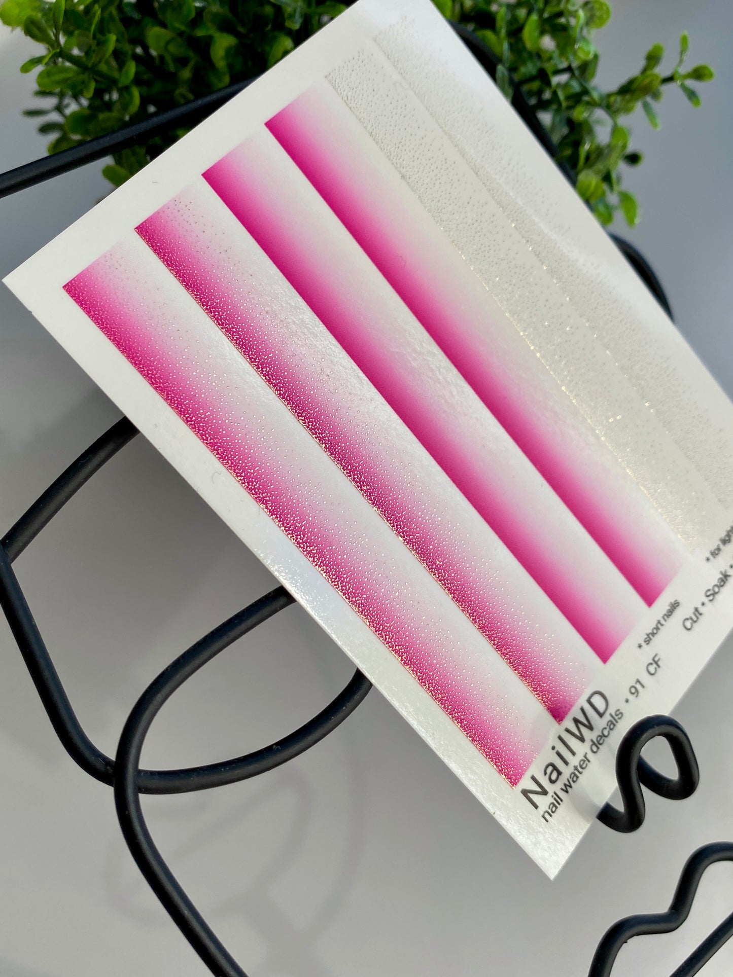 Nagel Wasserabziehbild 91 NailWD | Wasserfolien Nagelaufkleber Pink Ombre Verlauf | Französische Verblassende Nagelkunst