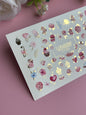 Nail Water Decal CF-093 | Cupcakes, Roses & Sweets Nail Art Stickers | Floral Dessert Water Slide Decals