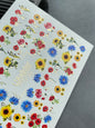 Nail Water Decal CF-094 | Poppies, Cornflowers & Sunflowers Nail Art Stickers | Summer Floral Water Slide Decals