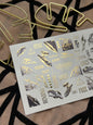 Nail Water Decal CF-101 | Marble Nail Stickers with Gold Lines | Abstract Water Slide Decals