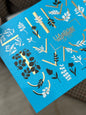 Nail Water Decal CF-177 | Leaf Water Slide Nail Decals, Gold Foil Geometry & Greenery