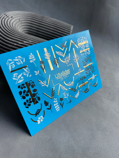 Nail Water Decal CF-177 | Leaf Water Slide Nail Decals, Gold Foil Geometry & Greenery