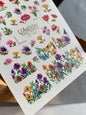 Nagel Wasserabziehbild CF-198 | Nagel Wasserabziehbilder | Bunte Wildblumen- & Wiesenmotive