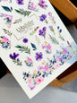 Nagel Wasserabziehbild CF-199 | Nagel Wasserabziehbilder | Sanfte florale & botanische Muster