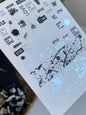 Nagel Wasserabziehbild CF-411 | Abstrakte Farbspritzer & Zitate Wasserfolien Nagelabziehbilder | Urban Chic Nagelkunst
