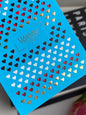 Calcomanía de agua para uñas CF-455 | Calcomanías de agua deslizantes para uñas con corazones | Corazones mini rojos, negros, blancos y dorados
