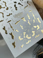 Nagel Wasserabziehbild Fg-039 | Abstrakte goldene Wasserfolien-Nagelabziehbilder | Moderne künstlerische Nagelkunst