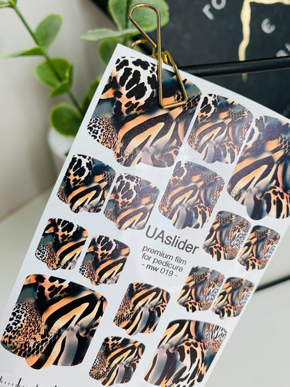 Pedicure nail wrap films mw-019