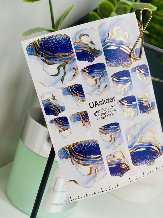 Pedicure nail wrap films mwf-018