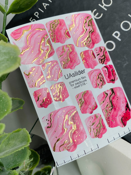 Pedicure nail wrap films mwf-016