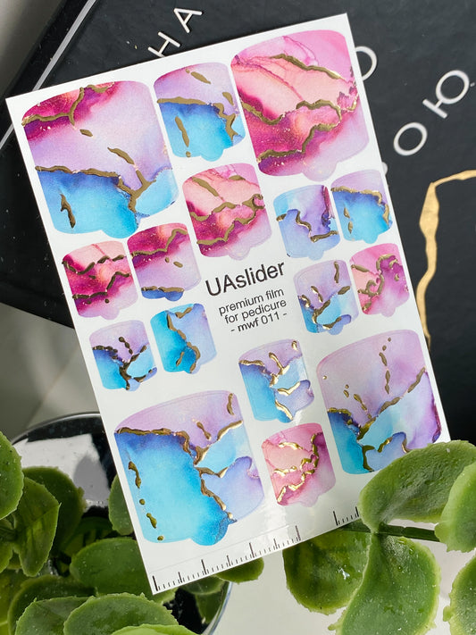 Pedicure nail wrap films mwf-011