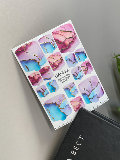 Pedicure nail wrap films mwf-011