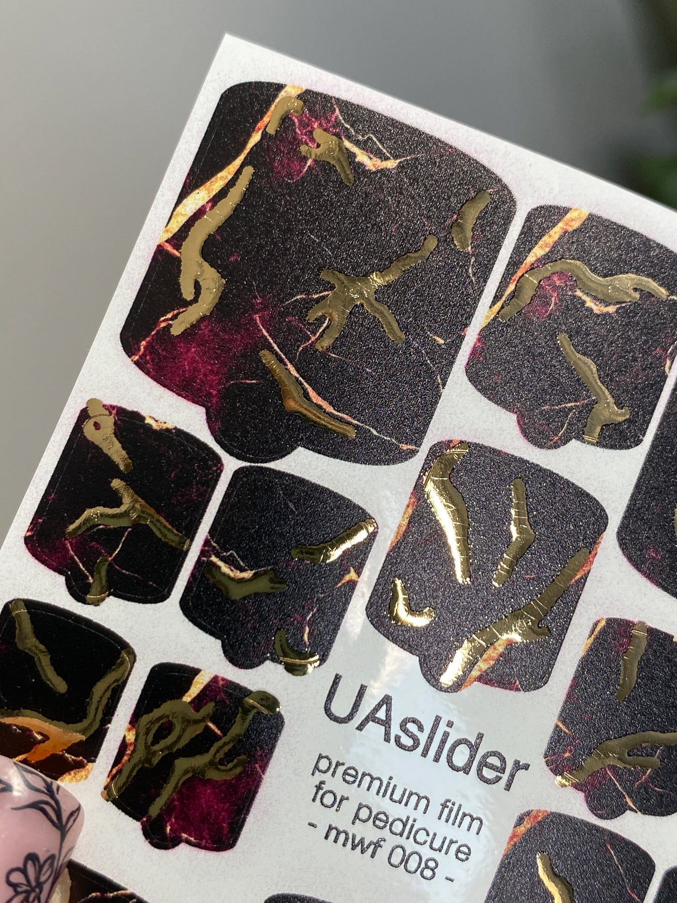 Pedicure nail wrap films mwf-008