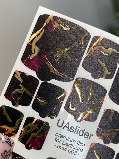 Pedicure nail wrap films mwf-008