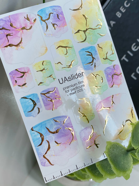 Pedicure nail wrap films mwf-005