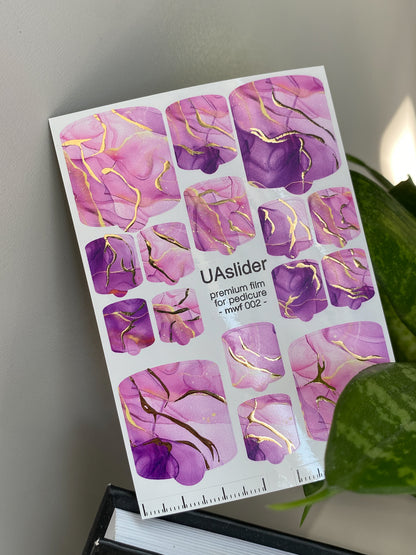 Pedicure nail wrap films mwf-002