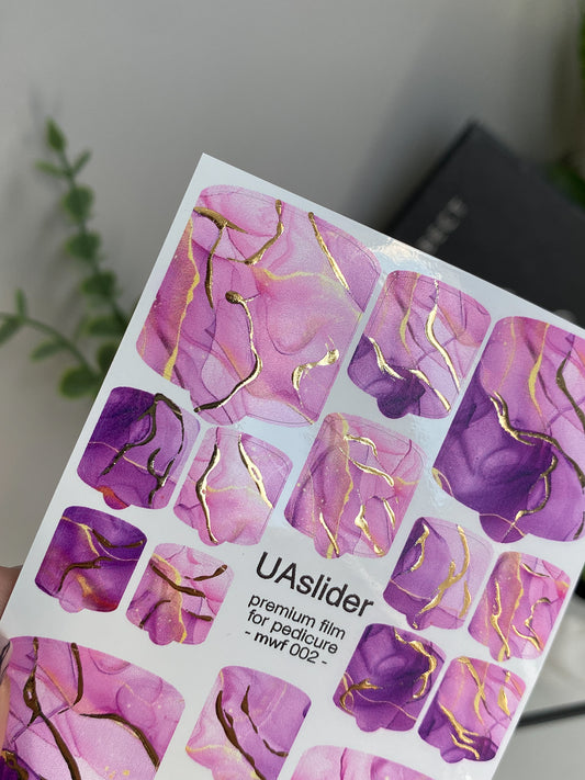 Pedicure nail wrap films mwf-002