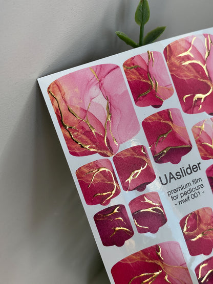 Pedicure nail wrap films mwf-001